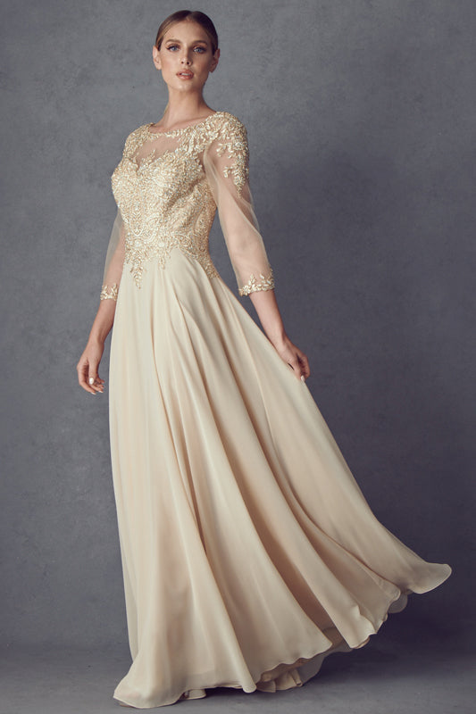 Juliet M12 mother of the bride dress front view, option 3