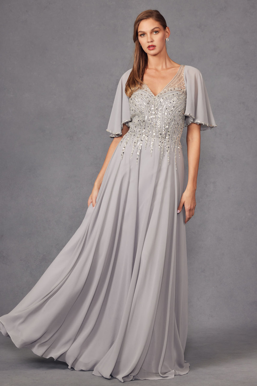 Juliet JTM14F mother of the bride dress front view, option 4