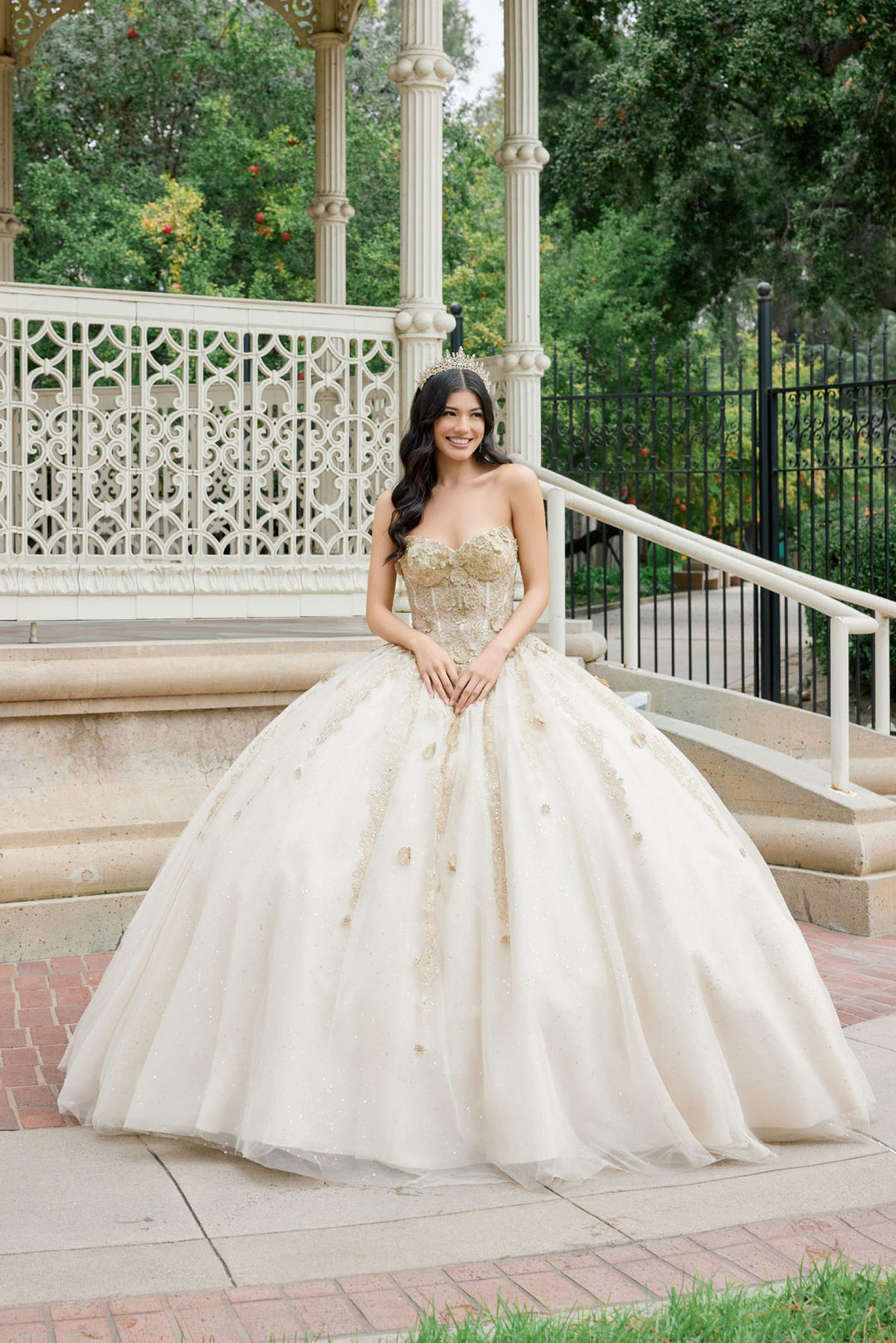 Juliet JT1465H quinceanera ball gown front view