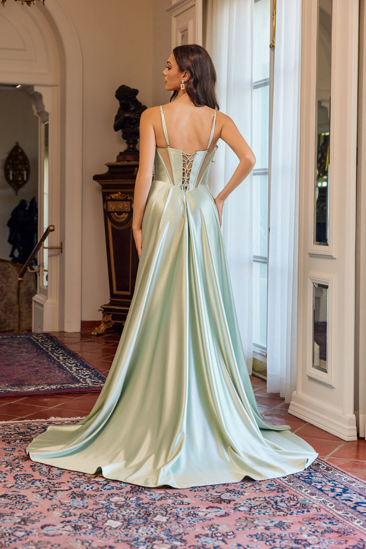 Juliet JT2711T back view with lace-up corset back