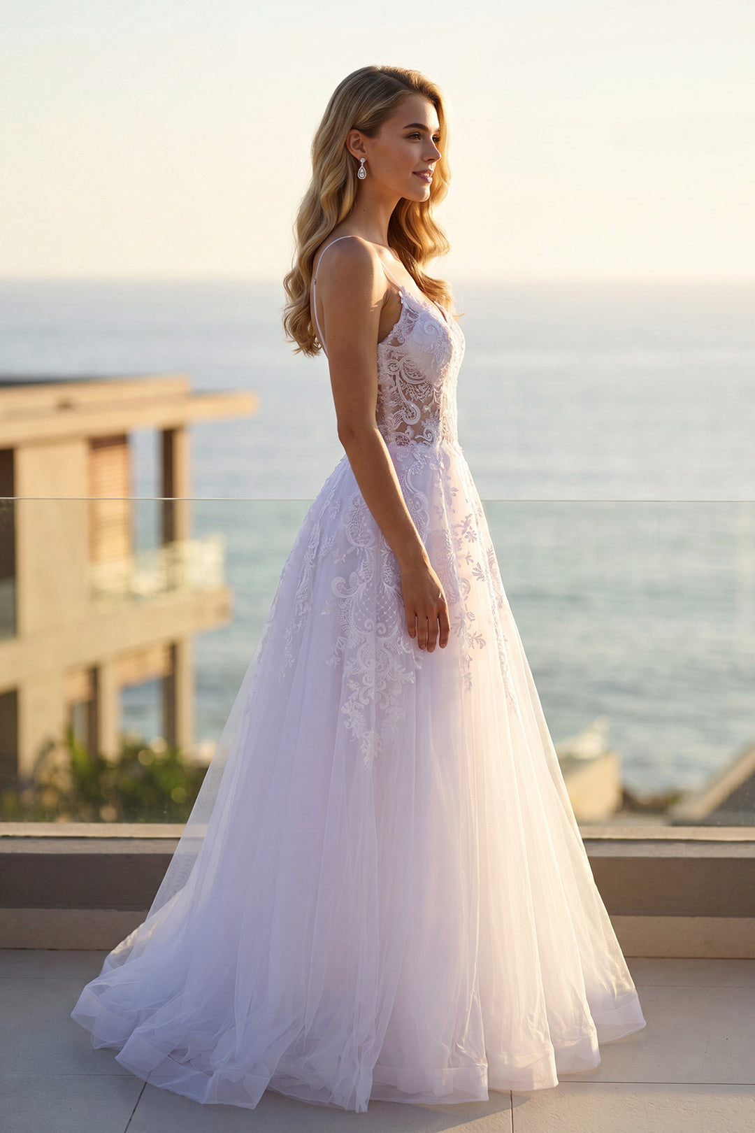 Juliet JT2482SW A-line bridal gown side view