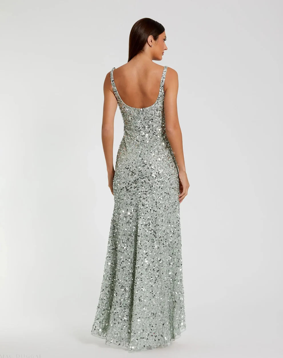 Mac Duggal 10705 Sequined Low Back Slip Gown