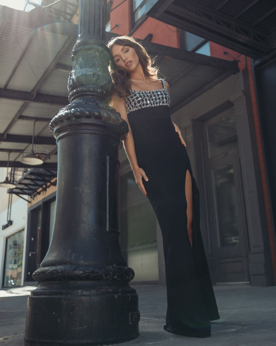 Mac Duggal 11884 Sleeveless Crepe Gown With Embellished Bodice