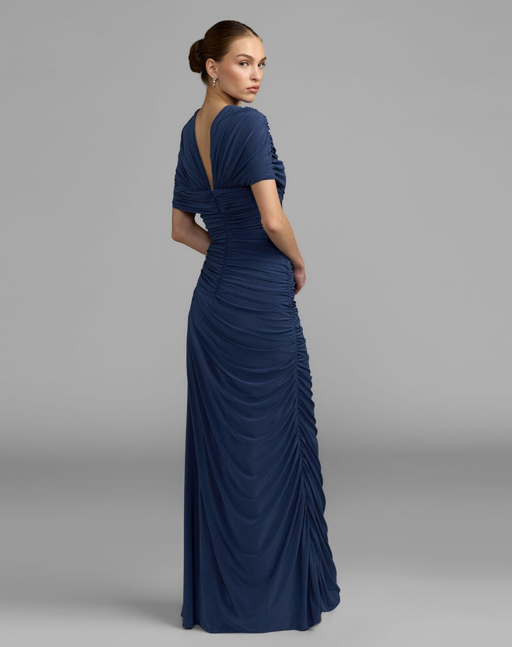 Mac Duggal 13244 Embellished Jersey Draped Column Gown