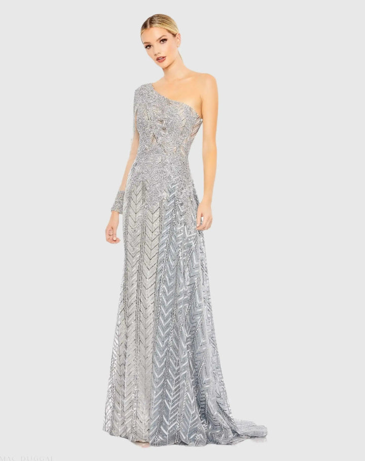Mac Duggal 20401 Embellished One Shoulder A Line Gown