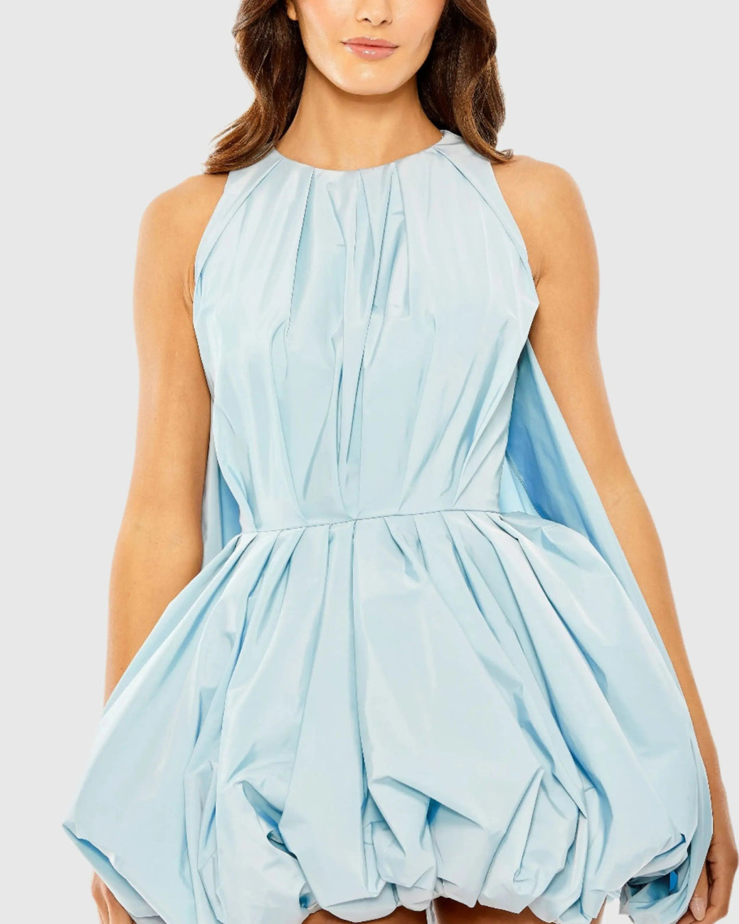 Mac Duggal 20704 Sleeveless Taffeta Bubble Mini Dress