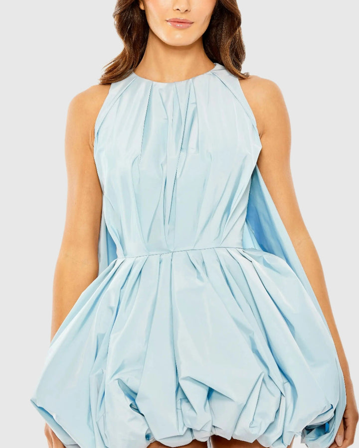 Mac Duggal 20704 Sleeveless Taffeta Bubble Mini Dress