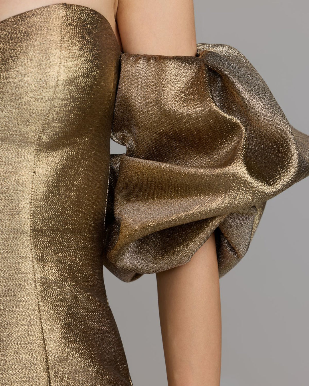 Mac Duggal 21519 Brocade Off The Shoulder Puff Sleeve Gown