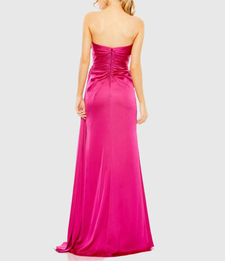 Mac Duggal 2211 Strapless Embellished Sweetheart Neckline Satin Gown
