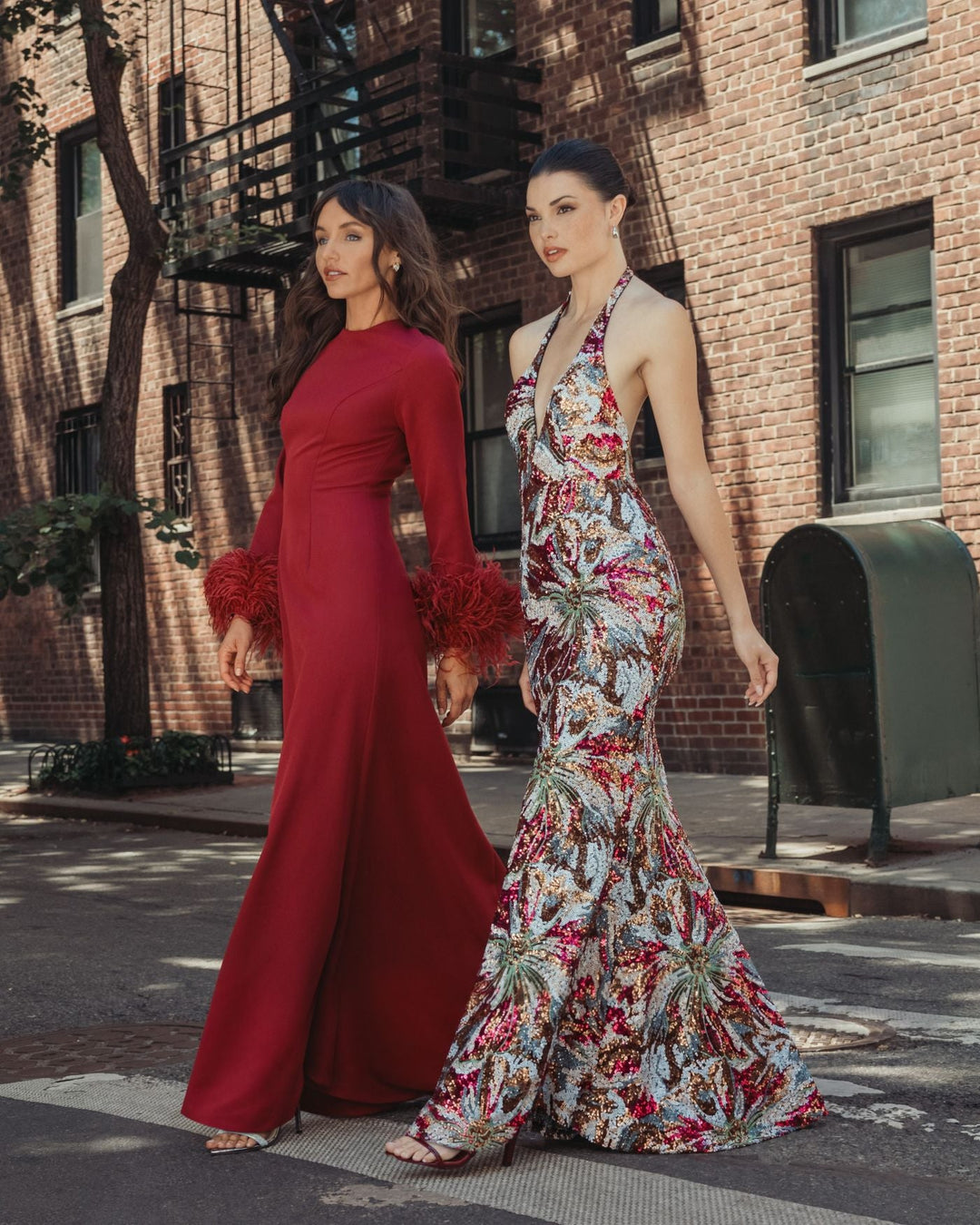 Mac Duggal 21391 Floral Sequin Sleeveless Open Back Gown