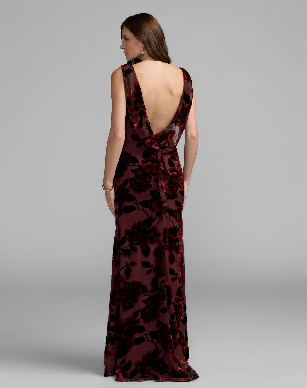 Mac Duggal 50177 Sleeveless Cowl Back Velvet Gown