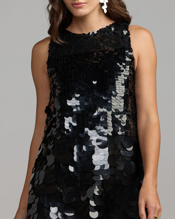Mac Duggal 5961 Paillette Sequin Sleeveless Mini Dress