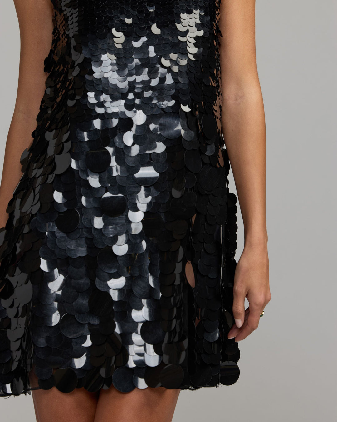 Mac Duggal 5961 Paillette Sequin Sleeveless Mini Dress