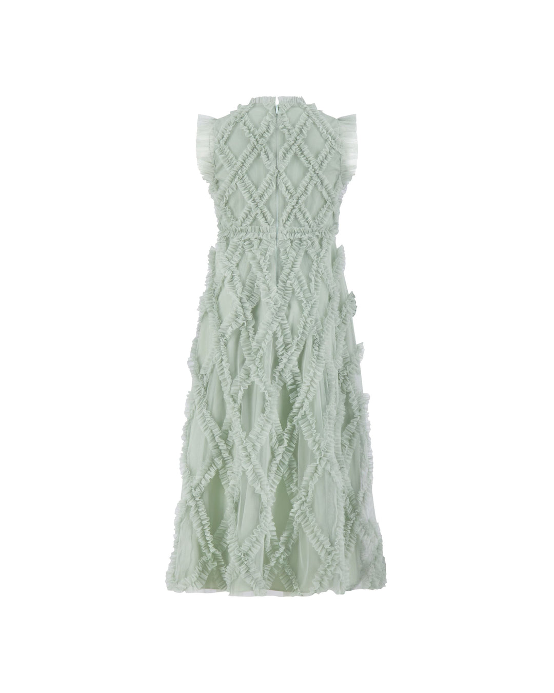 Mac Duggal 8507 Girls Green Sleeveless Ruffle Dress
