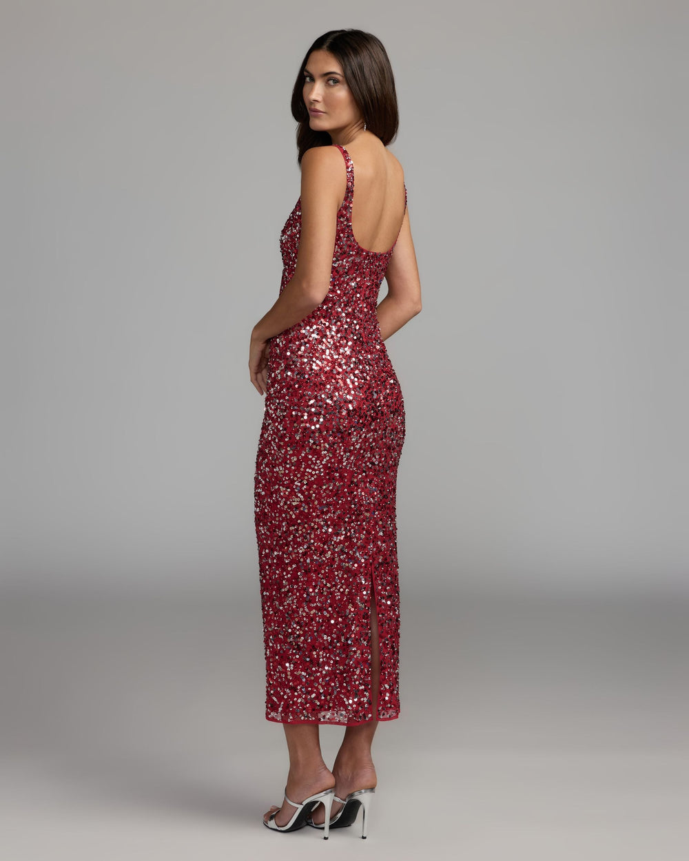 Mac Duggal 94441 Sequin Sleeveless Midi Dress