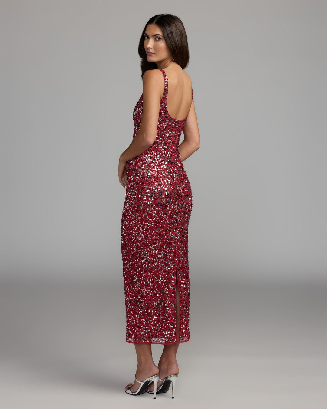 Mac Duggal 94441 Sequin Sleeveless Midi Dress