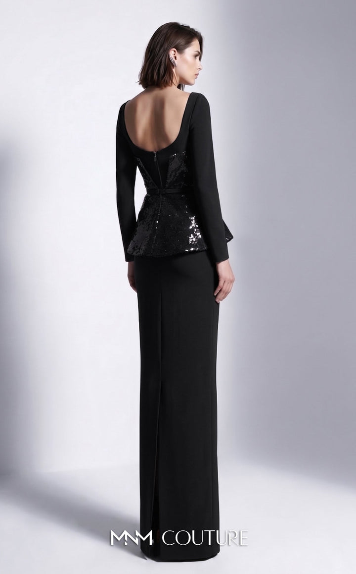 MNM E0141 Sweetheart Long Sleeve Mermaid Couture Dress