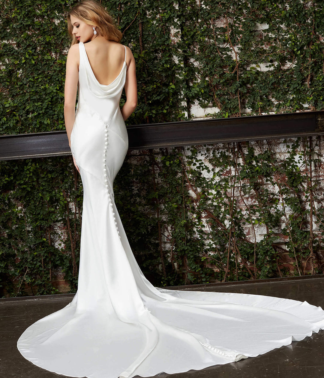 Jovani JB03910 Cowl Neckline Bridal Dress