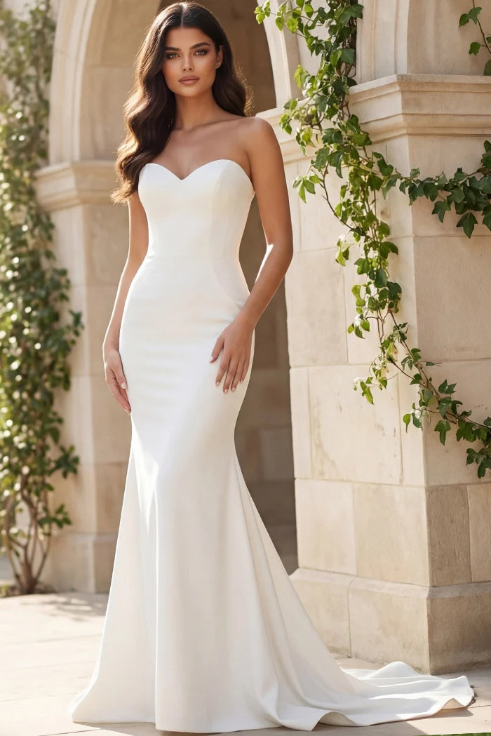 Jovani JB06912 Strapless Sweetheart Neck Wedding Dress