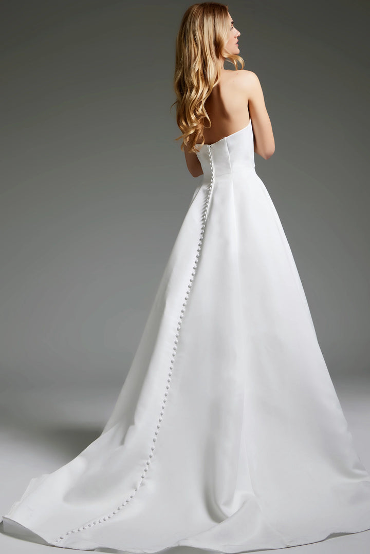 Jovani JB42346 A Line Strapless Bridal Dress