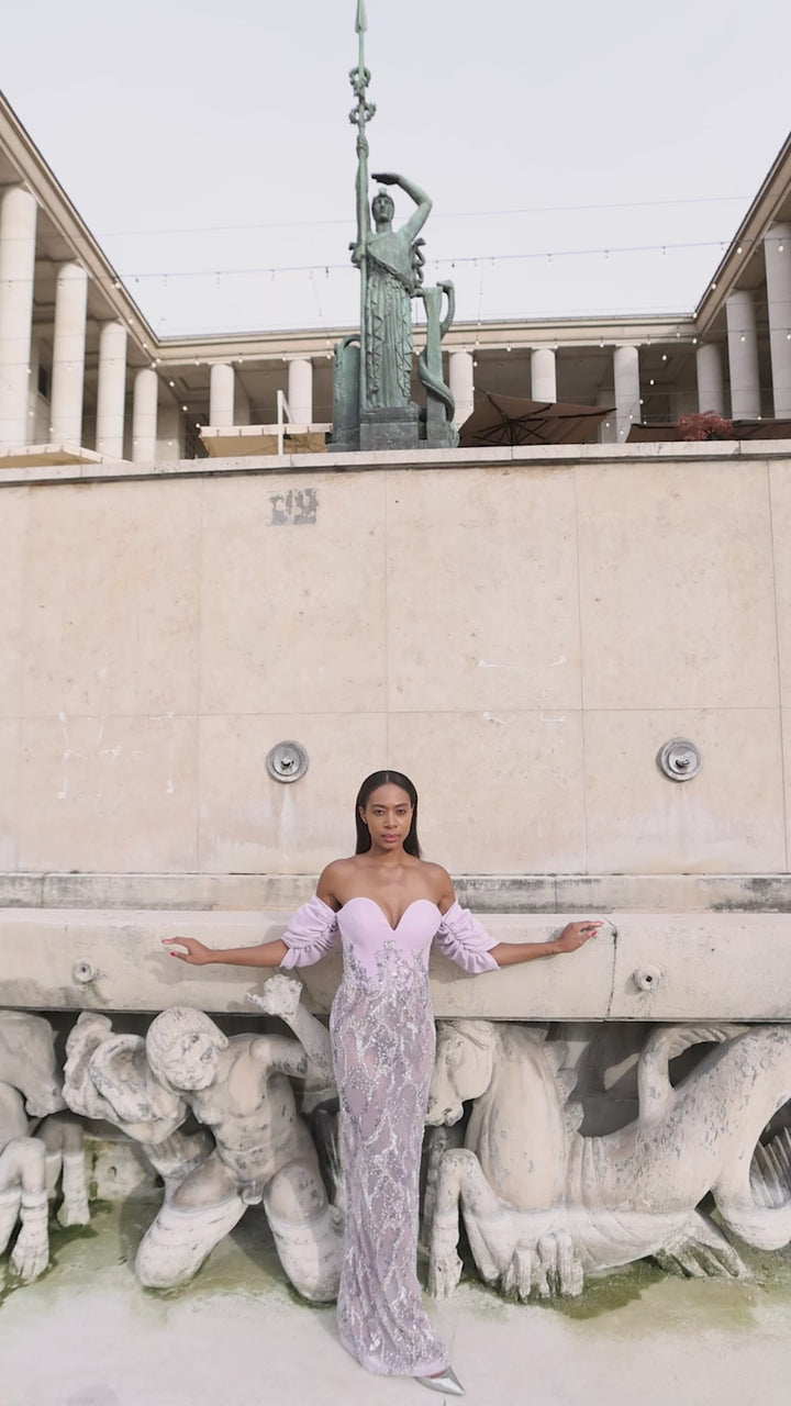 Abdo Aoude SS15 Off-the-Shoulder Couture Dress