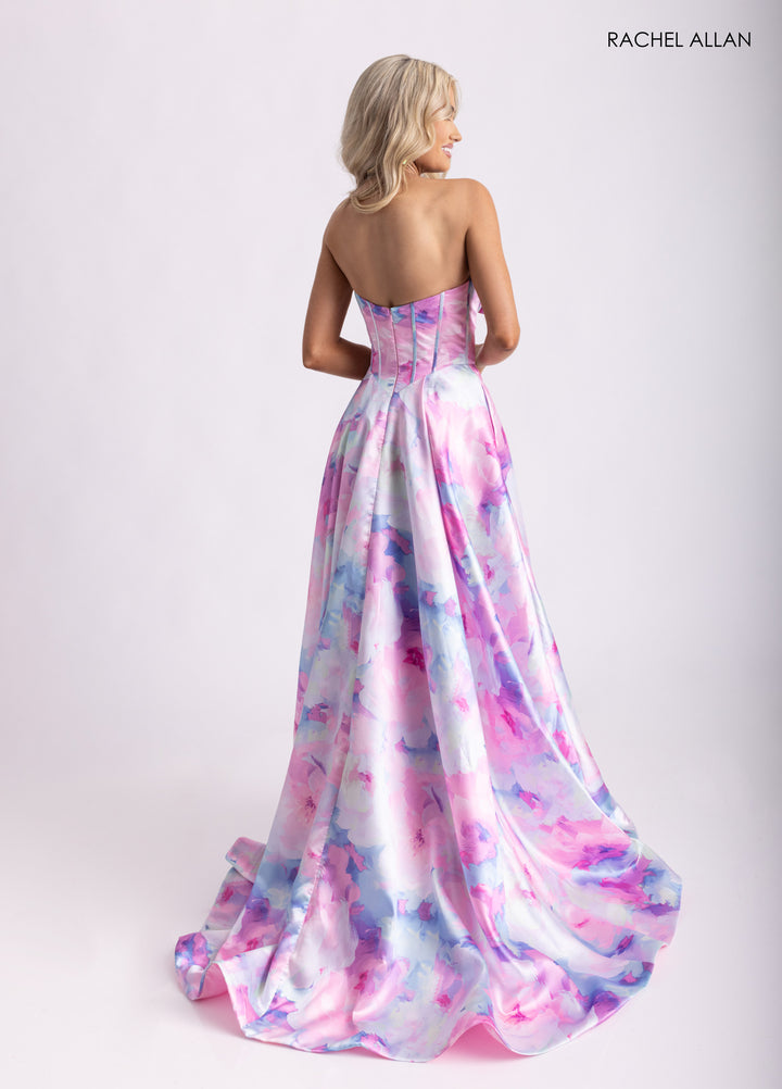 Rachel Allan 71036 Strapless Bow Corset A-Line Prom Dress
