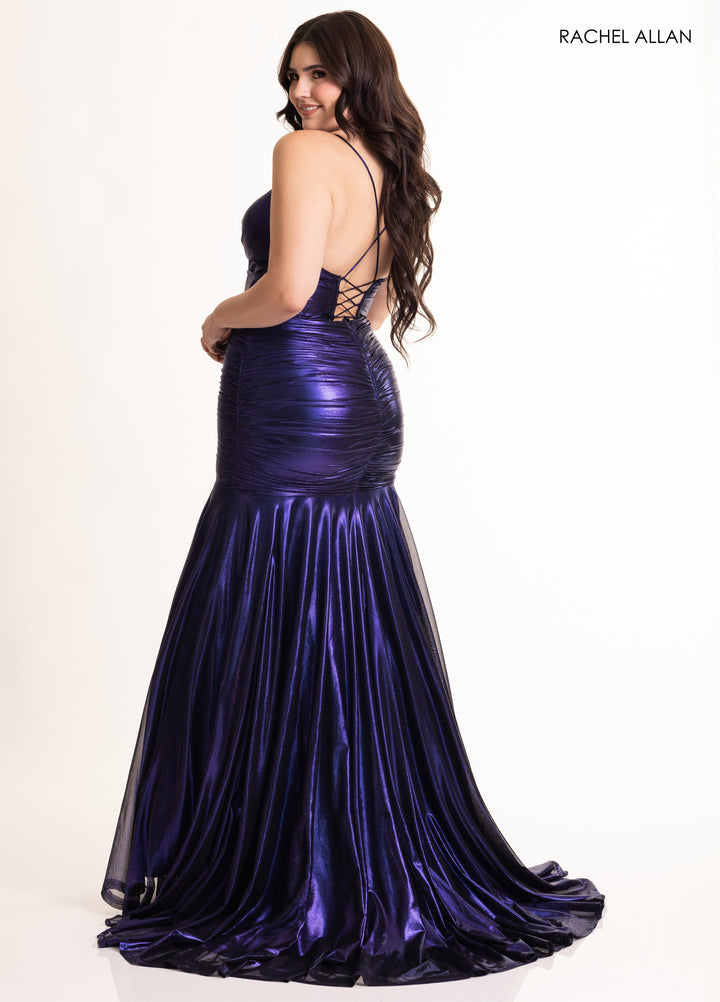 Rachel Allan 71040 Metallic Net Mermaid Prom Dress 2026