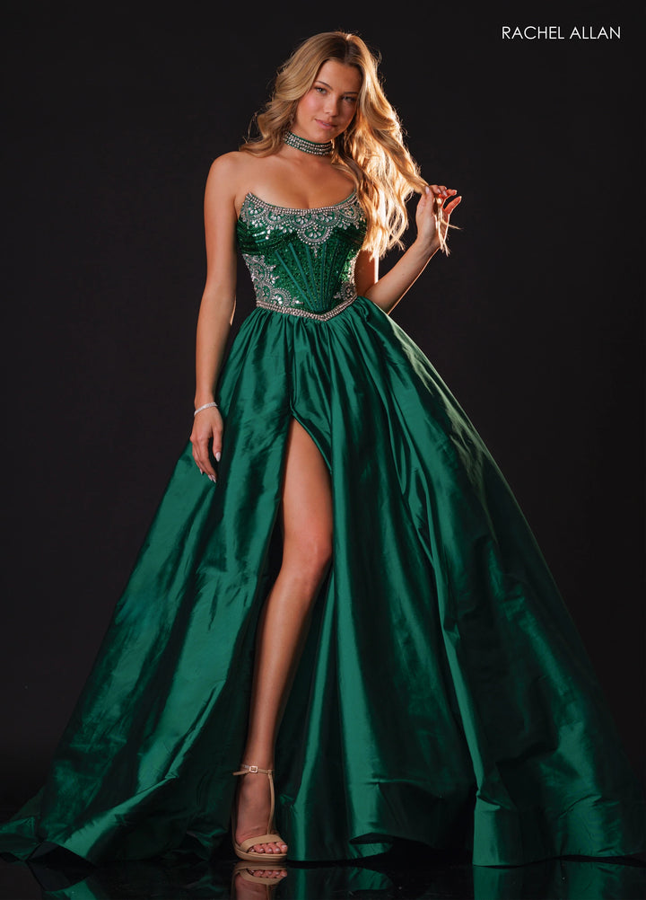 Rachel Allan 50439 Strapless Corset Ball Gown Pageant Dress - FOSTANI.com