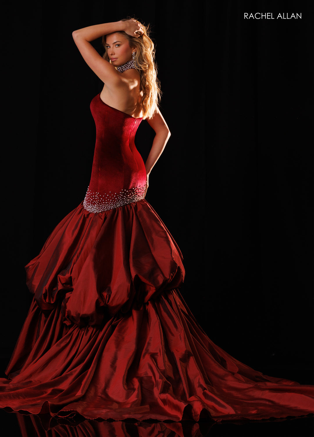 Rachel Allan 50442 Strapless Mermaid Pageant Dress - FOSTANI.com