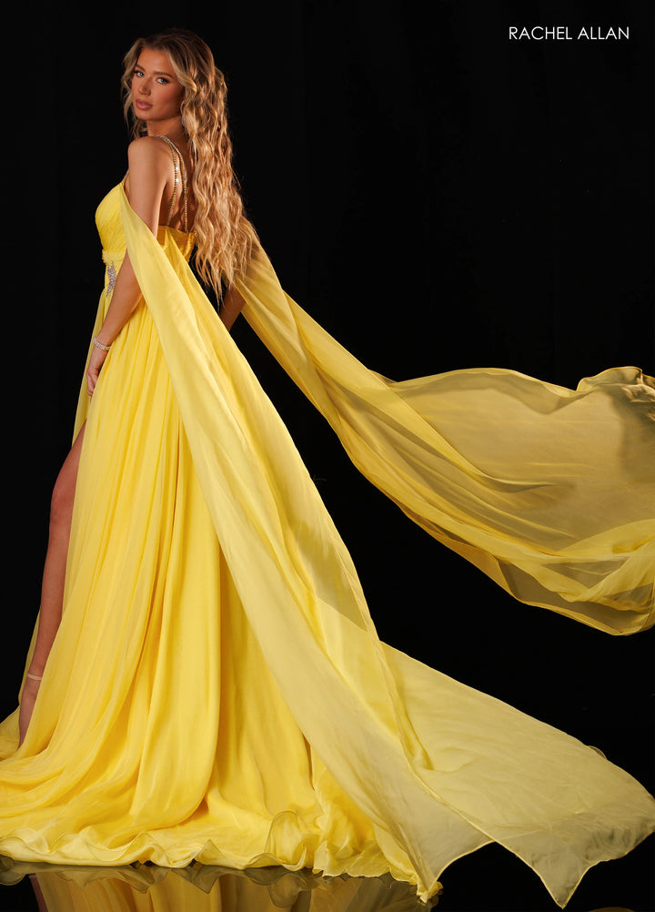 Rachel Allan 50444 Sweetheart Cape Sleeve A-Line Pageant Dress - FOSTANI.com